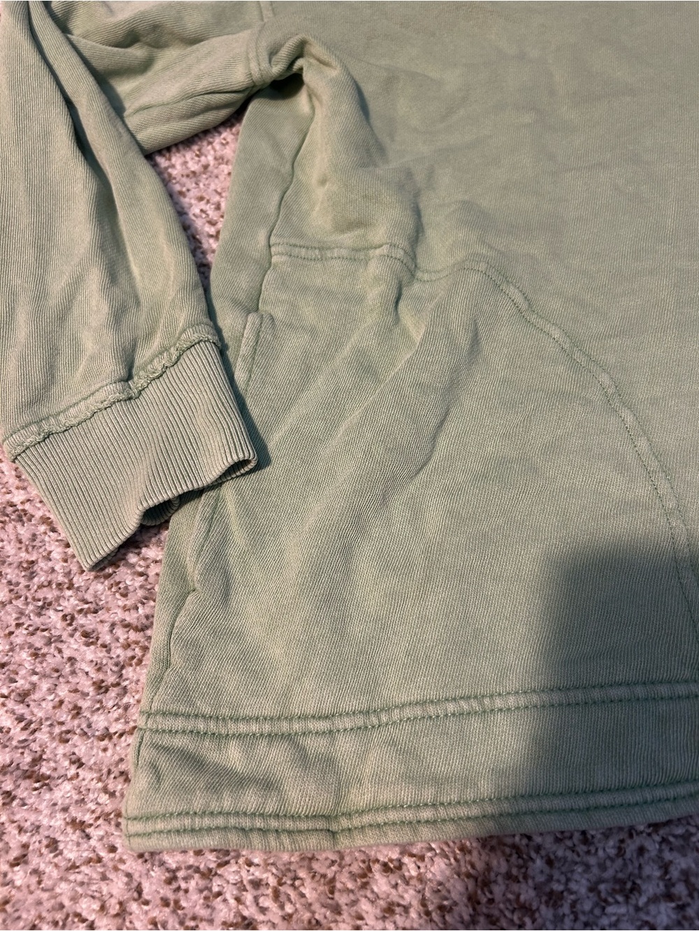 aerie Sage Green Hooded Henley Sweatshirt - Picture 3 of 4